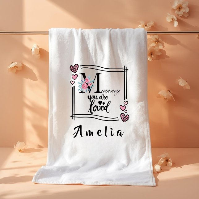 Toalha De Banho Personalized Floral Mommy Bath Towel (Criador carregado)