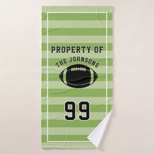 Toalha De Banho Personalized Sports Towel | Custom Football Player (Toalha de Banho)