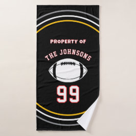 Toalha De Banho Personalized Sports Towel | Custom Football Player