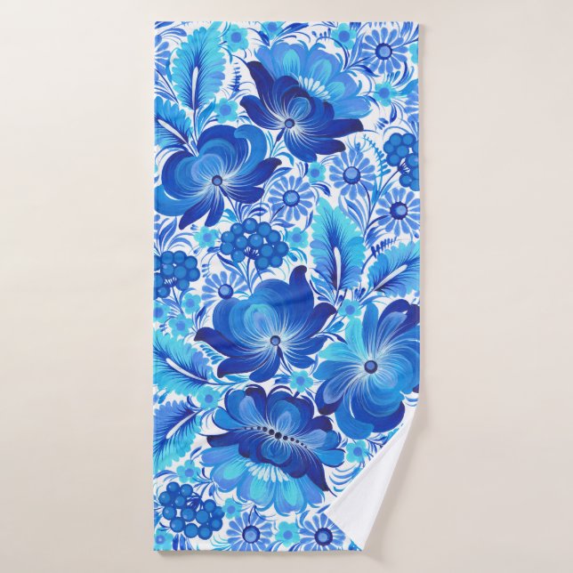 Toalha De Banho Petrikivka Ukrainian traditional folk art. (Toalha de Banho)