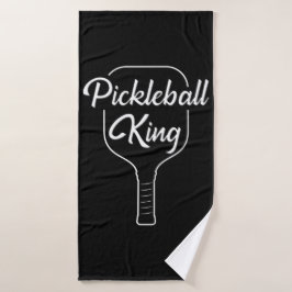 Toalha De Banho Pickleball King com um Pickleball Paddle