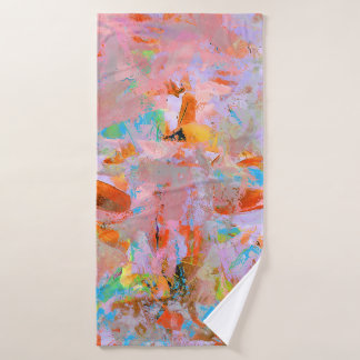 TOALHA DE BANHO PINTA E ABSTRATO AZUL