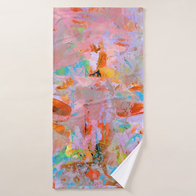 TOALHA DE BANHO PINTA E ABSTRATO AZUL (Toalha de Banho)