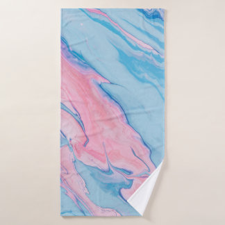 TOALHA DE BANHO PINTURA DE ABSTRATO FLUIDO VERMELHO E TEAL