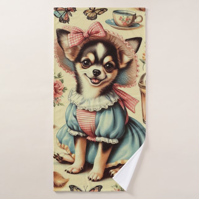 Toalha De Banho Pintura de Chihuahua Puppy (Toalha de Banho)