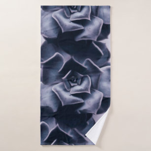 TOALHA DE BANHO PINTURA DE FLORES DE ABSTRATO BRANCOS E PRETOS