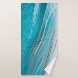 Toalha De Banho Pintura de guache desenhada à mão. Abstrato art ba