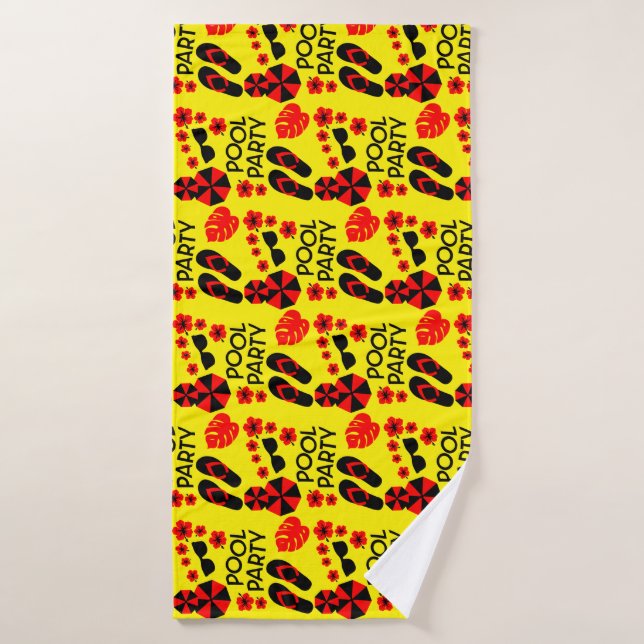 Toalha De Banho Piscina de Verão Partidas de Praia (Toalha de Banho)