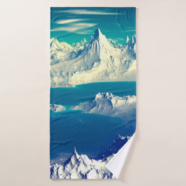 Toalha De Banho Planeta alienígena - Trabalho de arte 3D ed Comput (Toalha de Banho)