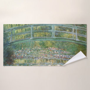Toalha De Banho Ponte Japonesa de Claude Monet Arte de Nenúfar