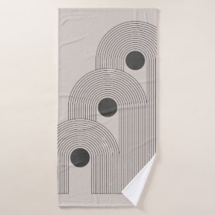 Toalha De Banho Poster de meio século contemporâneo abstrato com