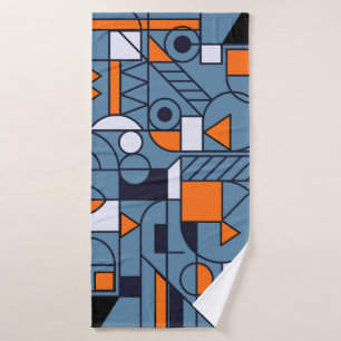 Toalha De Banho Poster retrorreflector mínimo da geometria com si