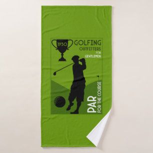 Toalha De Banho Presente de Golfe de Vintage Único