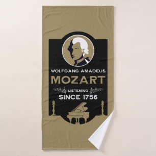 Toalha De Banho Presente para Amante da Música de Mozart