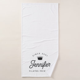 Toalha De Banho Princesa do Pilates Simples Chic Moderno