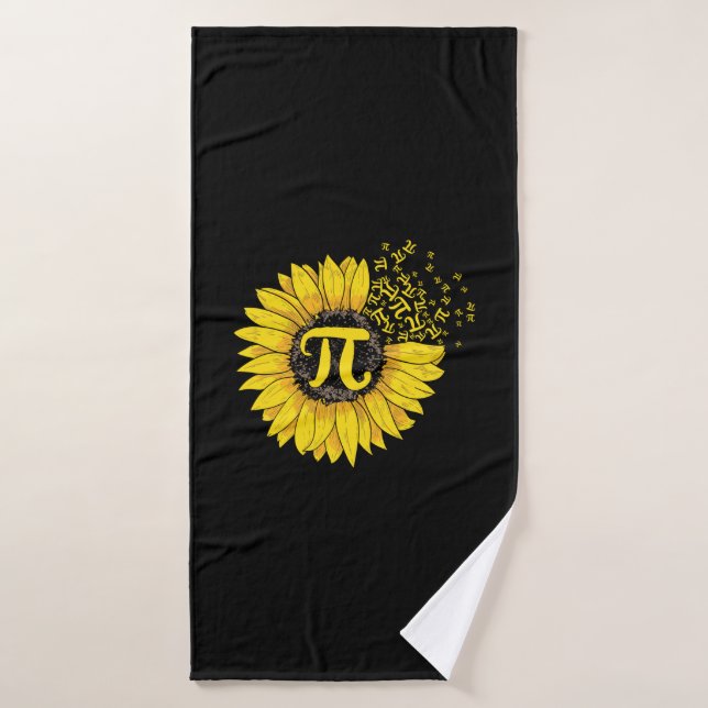 Toalha De Banho Professor de Matemática Pi Número Girassol (Toalha de Banho)