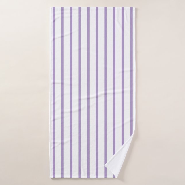Toalha De Banho Purple White Stripes Seamless Pattern (Toalha de Banho)