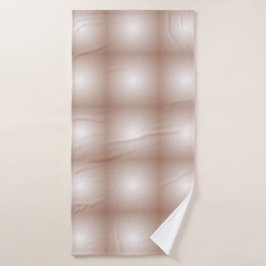 Toalha De Banho Quadrados Geométricos com Branco Gradiente Mocha M