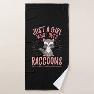 Toalha De Banho Raccoon Lover Apenas Uma Menina Que Ama Raccoon