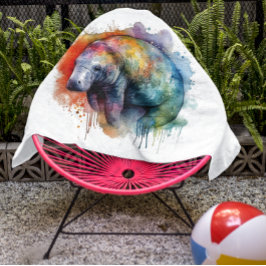 Toalha De Banho Rainbow Reef Manatee, personalizado