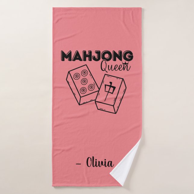 Toalha De Banho Rainha Mahjong Personalizada (Toalha de Banho)