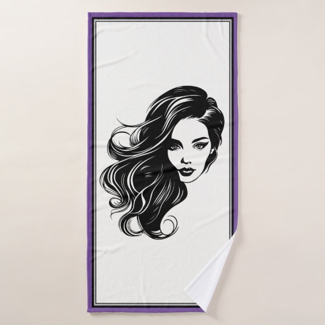 Toalha De Banho Retrato da Mulher Negra e Branca (Toalha de Banho)