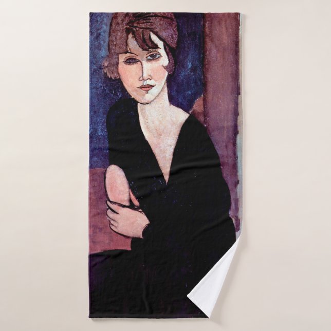 Toalha De Banho Retrato de Mulher, Modigliani (Toalha de Banho)