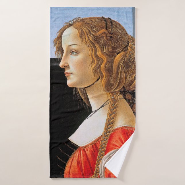 Toalha De Banho Retrato de uma Senhora, Sandro Botticelli (Toalha de Banho)