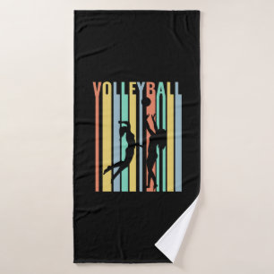 Toalha De Banho Retro de Voleibol de Beachvoleibol