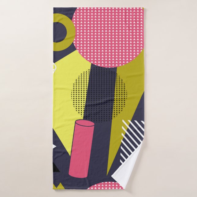 Toalha De Banho Retro style texture, pattern design. art,abstract, (Toalha de Banho)