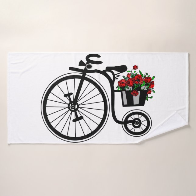 Toalha De Banho Romântica Bike Bath Towel (Toalha de Banho)