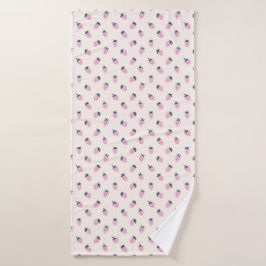 Toalha De Banho rosa morango