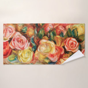 Toalha De Banho Rosas de Pierre Auguste Renoir