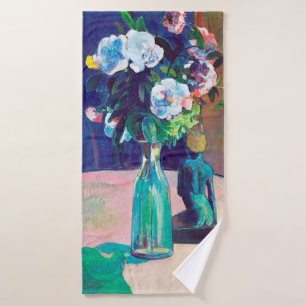 Toalha De Banho Rosas e Estátua, Gauguin