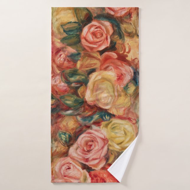 Toalha De Banho Rosas por Impressionista Renoir (Toalha de Banho)