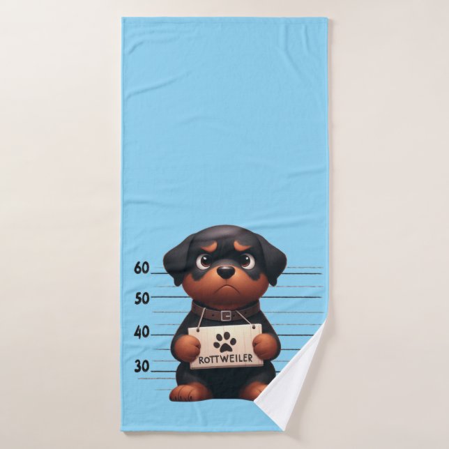 Toalha De Banho Rottweiler Travesso (Toalha de Banho)