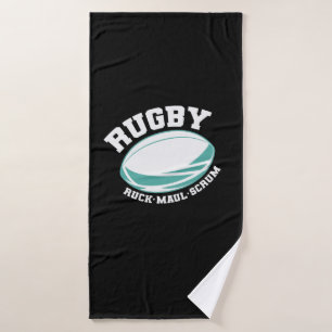 Toalha De Banho Rugby Ruck Maul Scrum Futebol Esporte