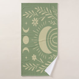 Toalha De Banho Sage Green Celestial Bath Towel