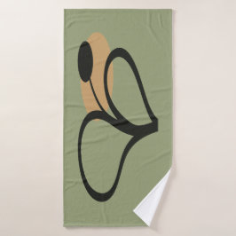 Toalha De Banho Sage Green Contemporary Botanical 