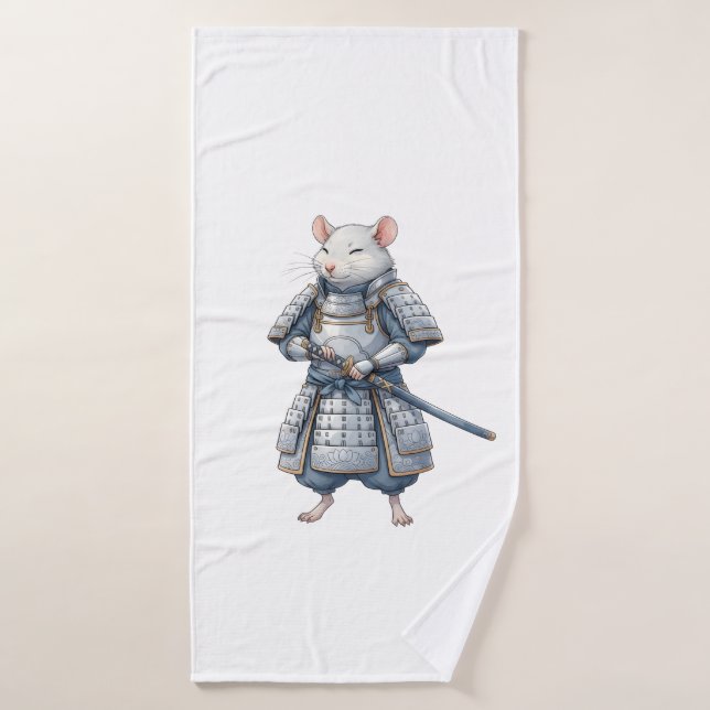 Toalha De Banho  Samurai Rat warrior  (Toalha de Banho)