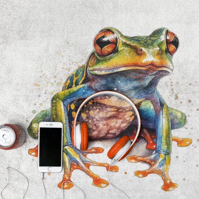 Toalha De Banho Sapo da Floresta Tropical Emerald Eye (Criador carregado)