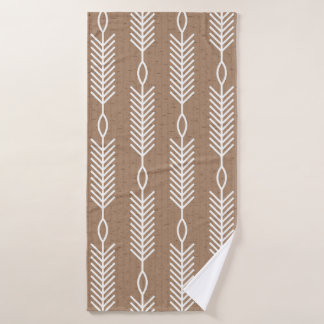 Toalha De Banho Scandinavian modern folk seamless pattern with whi
