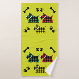 Toalha De Banho Scotty Terrier Dogs Cute Engraçado Terriers Breeds