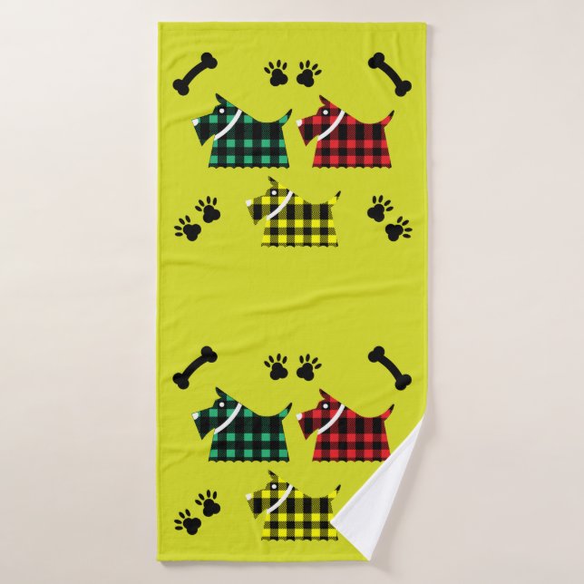 Toalha De Banho Scotty Terrier Dogs Cute Engraçado Terriers Breeds (Toalha de Banho)
