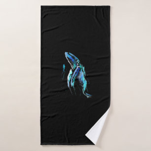Toalha De Banho Scuba Diver Humpback Baleia Nadando Presente