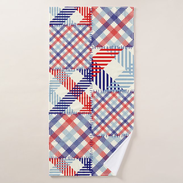 Toalha De Banho Seamless background pattern. Patchwork pattern of  (Toalha de Banho)