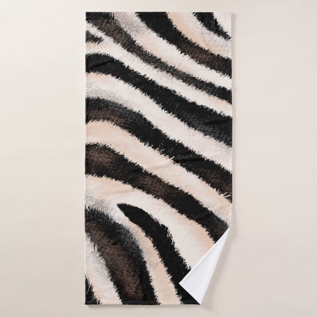 Toalha De Banho Seamless hand drawing zebra texture, animal print, (Toalha de Banho)