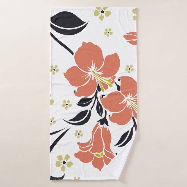 Toalha De Banho Seamless luxury pattern with flowersflower, lace,  (Toalha de Banho)