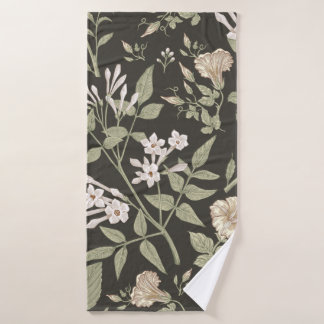 Toalha De Banho Seamless pattern. Beautiful fabric blooming realis