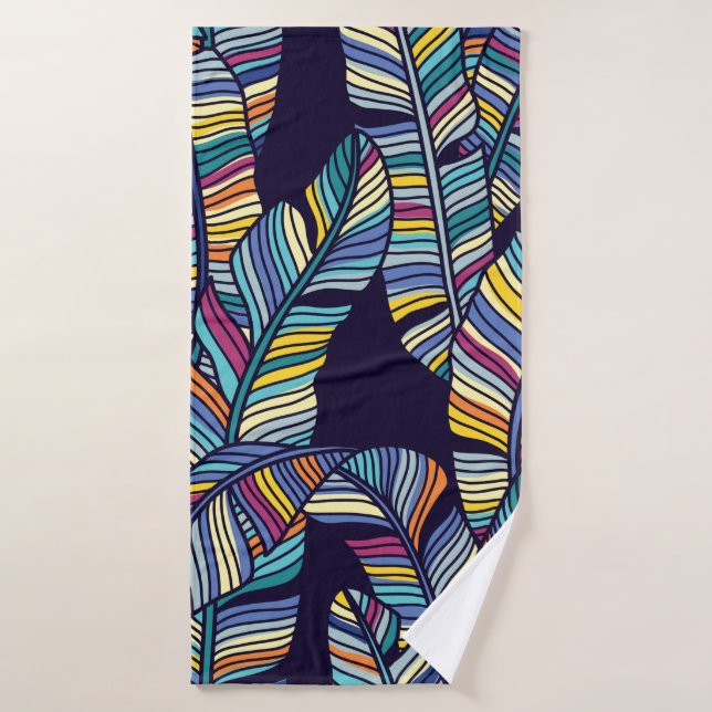Toalha De Banho Seamless pattern of Tropical palms leaves (Toalha de Banho)